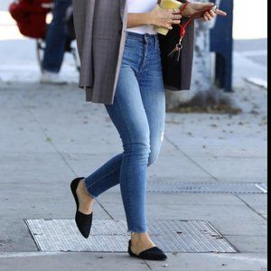 Mother Denim Fly Cut Stunner Ankle Fray